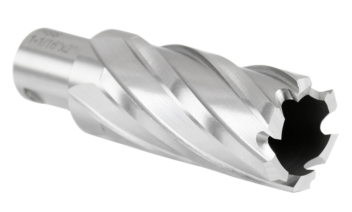 Lot de 8 couteaux annulaires HSS de 2 po de profondeur, 7/16", 9/16", 11/16", 13/16", 15/16", 1-1/16", HCS2-0000