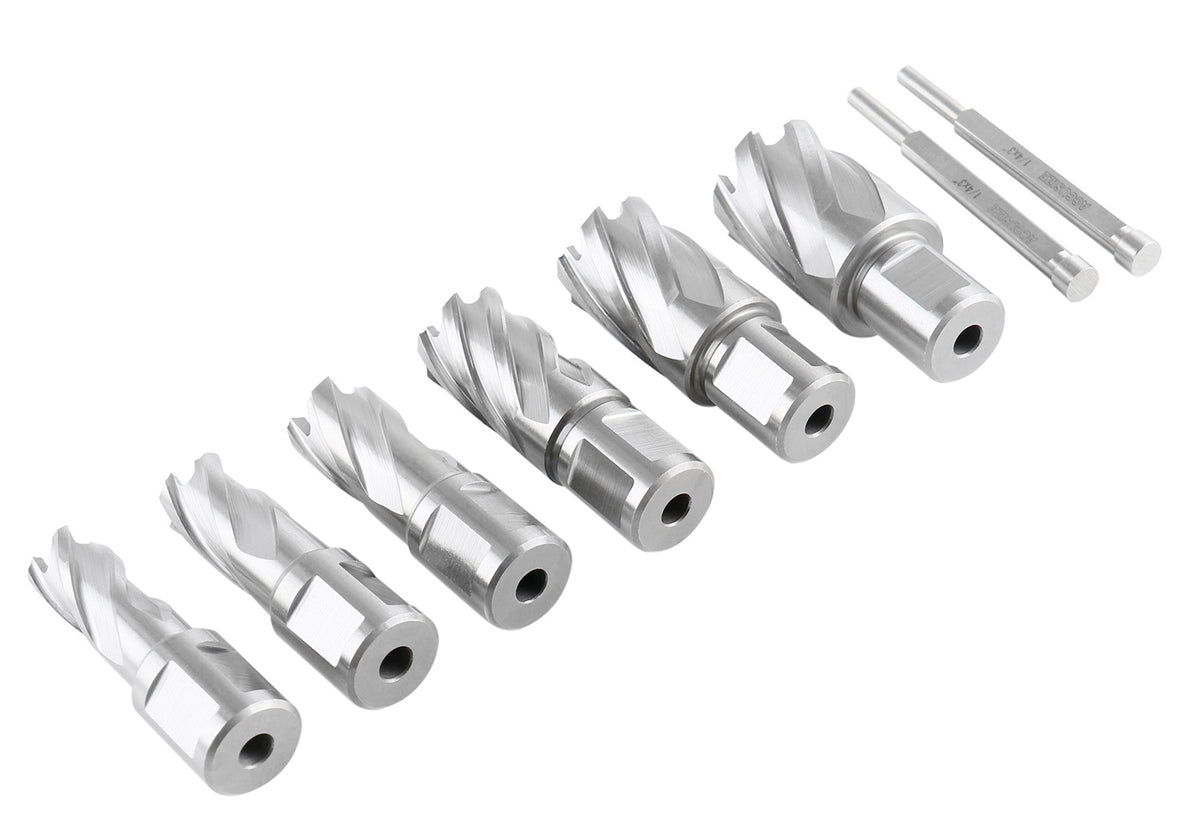 Jeu de 8 couteaux annulaires HSS de 1 po Profondeur, 9/16", 5/8", 11/16", 13/16", 15/16", 1-1/16", HCS3-0000