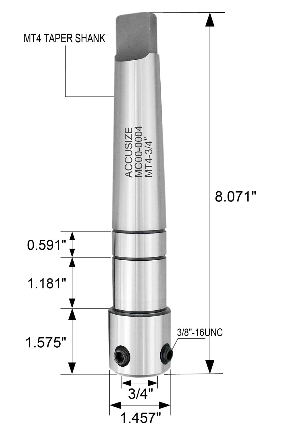 Weldon Tige pour Fraise Annulaire à Perceuse sur Perceuse et Fraiseuse