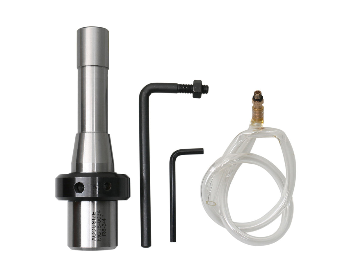Annular Cutter Arbor, R8 to 3/4'' Weldon Shank with Coolant System for Drill Use Annular Cutter on on Bridgeport Milling Machine, Mc18-0034