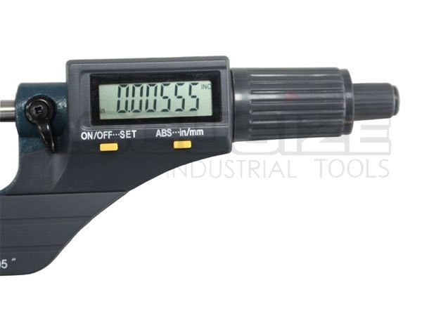 Electronic Digital Outside Mic 0-1"/0-25 mm x0.0005" /0-25mmx0.001mm, with Micrometer Holder, #S907-MD01