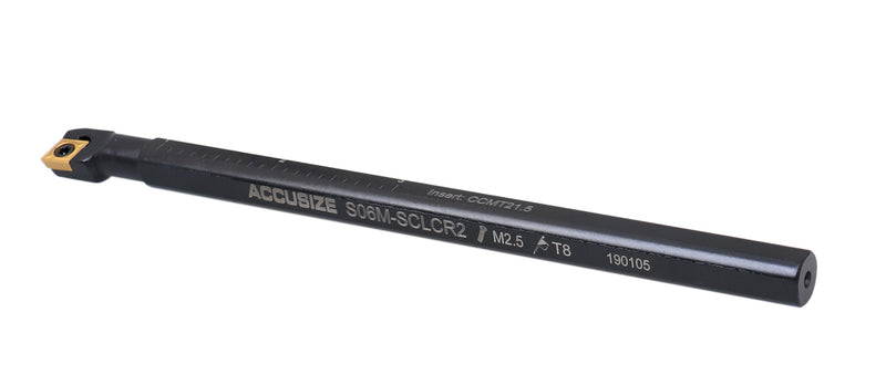 3/8'' by 6'' Rh Sclcr Indexable Boring Bar Tool Holder with Ccmt Insert, P252-S401x10(10 Pcs)