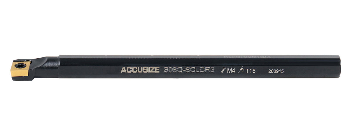 1/2'' x 7'' Overall Length, Rh Sclcr Indexable Boring Bar with Ccmt32.5 Carbide Inserts, P252-S403