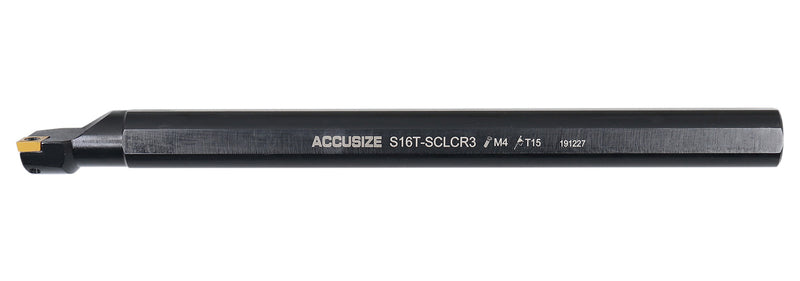 1'' by 12'' Overall Length, Rh Sclcr Indexable Boring Bar with Ccmt32.5 Carbide Inserts, P252-S408