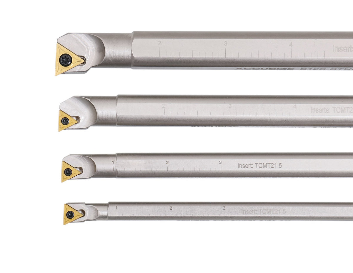 P252-S412, 31 Ps/Jeu de barres d'alésage indexables, avec inserts TCMT, nickelé