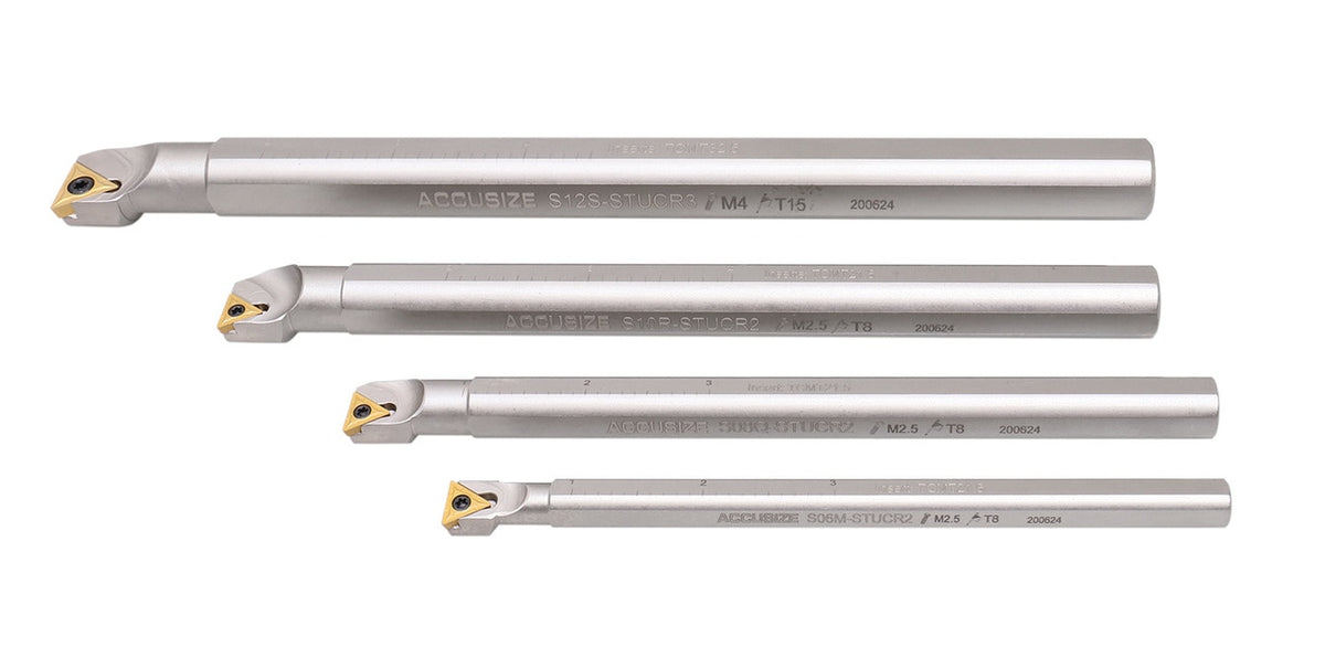 P252-S412, 31 Ps/Jeu de barres d'alésage indexables, avec inserts TCMT, nickelé