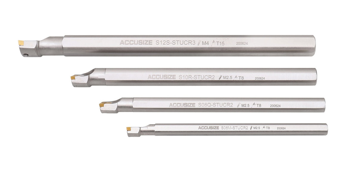 P252-S412, 31 Ps/Jeu de barres d'alésage indexables, avec inserts TCMT, nickelé
