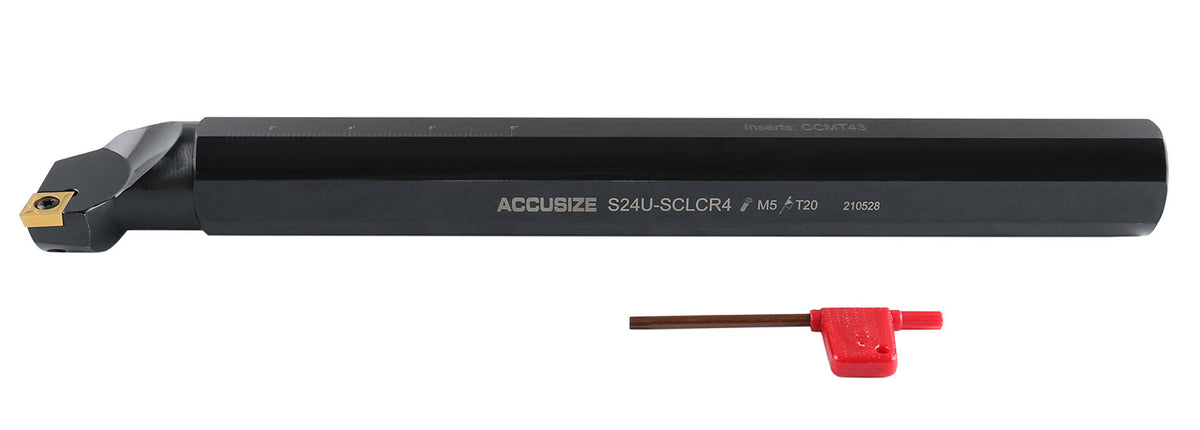 1-1/2'' by 14'' Overall Length, Rh Sclcr Indexable Boring Bar with Ccmt432 Carbide Inserts, P252-S415