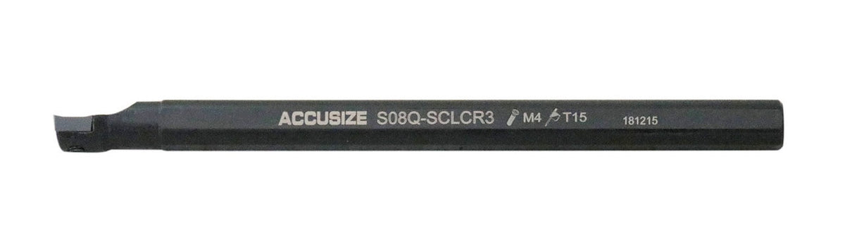 SCLCR 4 Pc Indexable Boring Bar Set for Cutting Aluminum, 14 Carbide CCGT32.51 Inserts, 1/2", 5/8", 3/4", & 1", P252-S528