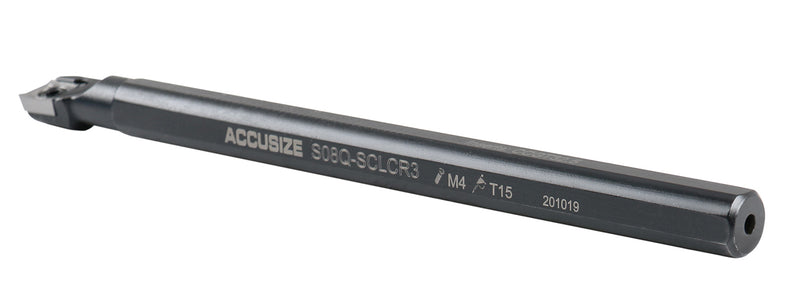 1/2'' by 7'' Overall Length, Rh Sclcr Indexable Boring Bar with Ccgt32.5-Akh01 Carbide Insert Cutting Aluminum, P252-S501