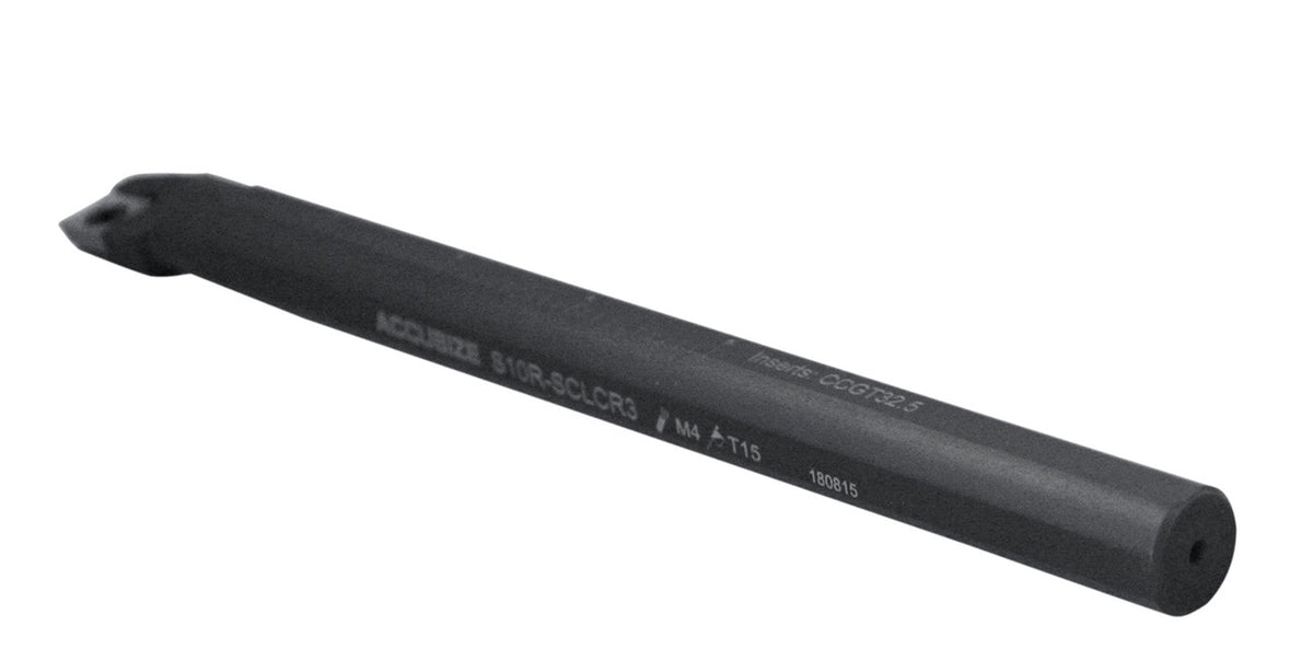 Barres d'alésage indexables RH SCLCR avec inserts pour couper l'aluminium, Clé incluse, y compris 1/2", 5/8", 3/4" & 1"
