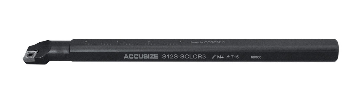 Barres d'alésage indexables RH SCLCR avec inserts pour couper l'aluminium, Clé incluse, y compris 1/2", 5/8", 3/4" & 1"