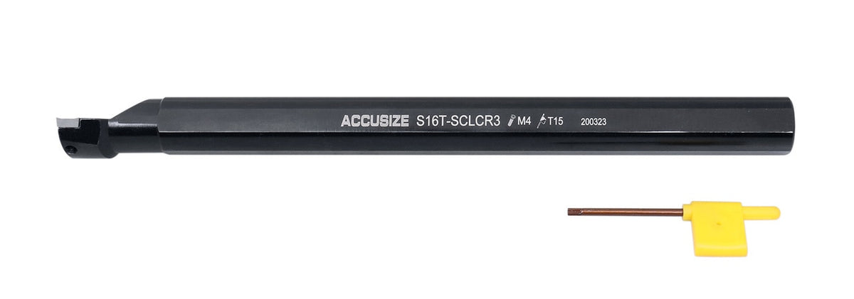 Barres d'alésage indexables RH SCLCR avec inserts pour couper l'aluminium, Clé incluse, y compris 1/2", 5/8", 3/4" & 1"