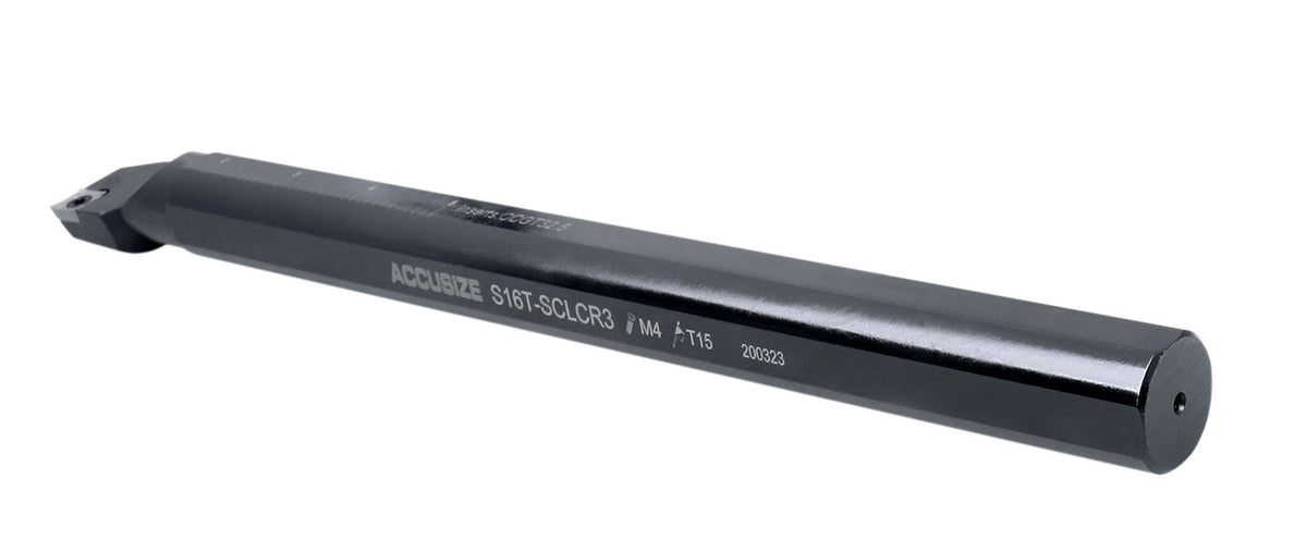 Barres d'alésage indexables RH SCLCR avec inserts pour couper l'aluminium, Clé incluse, y compris 1/2", 5/8", 3/4" & 1"