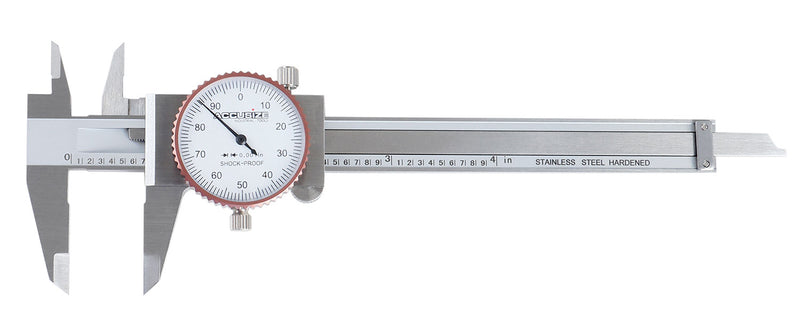 0-4 inch by 0.001 inch Precision Dial Caliper, Stainless Steel, in Fitted Box, P920-S214
