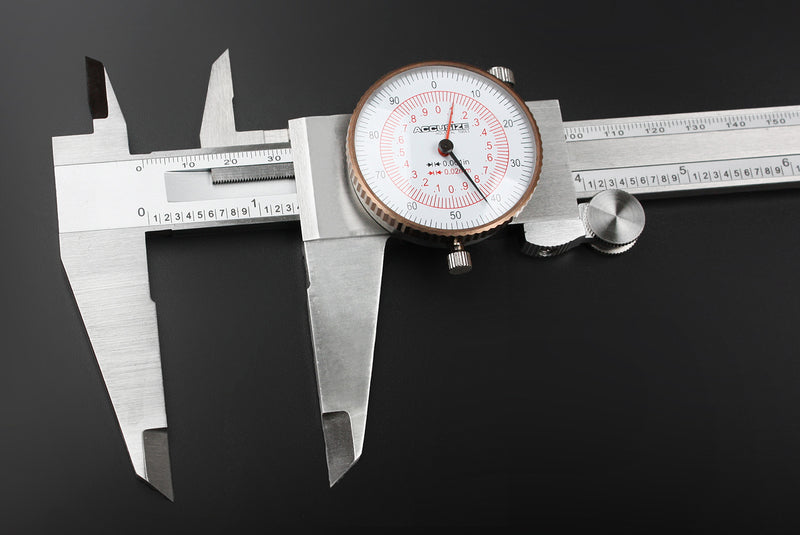 12'' by 0.001''/300mm by 0.02mm Dual Needle Precision Dial Caliper,Imperial/Metric, P920-S232
