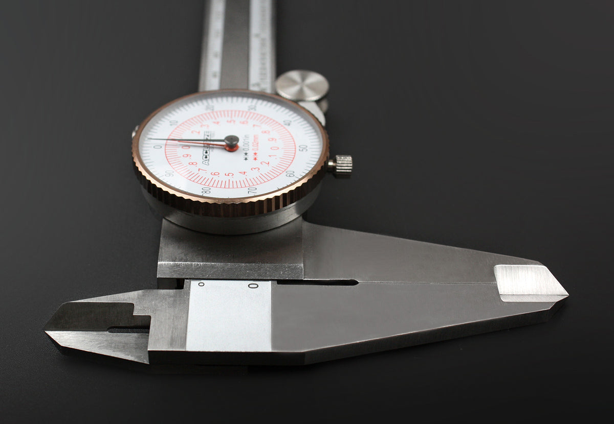 12'' by 0.001''/300mm by 0.02mm Dual Needle Precision Dial Caliper,Imperial/Metric, P920-S232