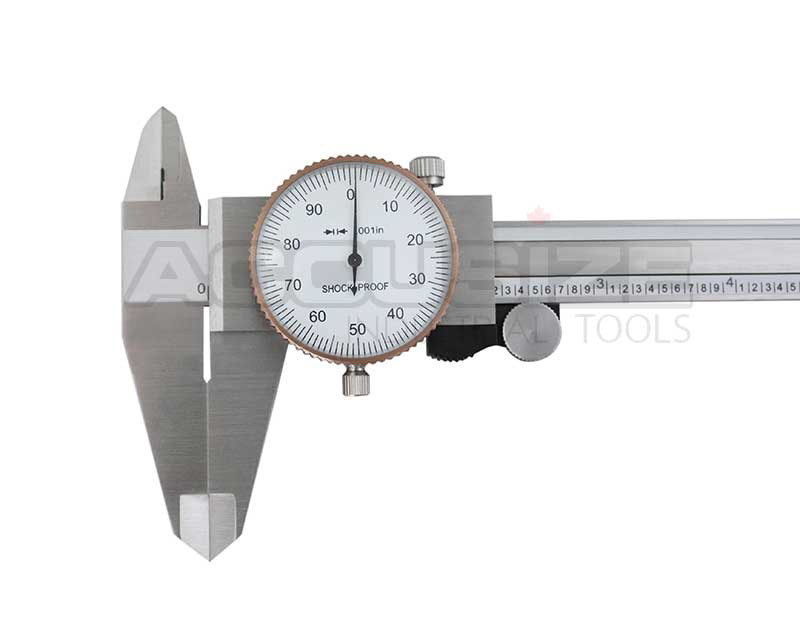 Dial Caliper, Stainless Steel, Inch.