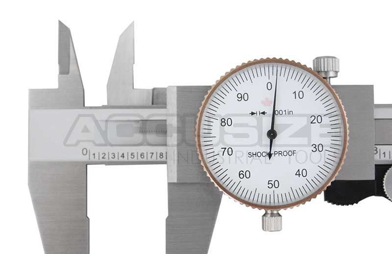 Dial Caliper, Stainless Steel, Inch.