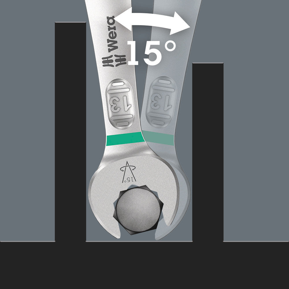 Wera 6003 Joker combination wrench, Imperial, 3/8 x 125 mm, SKU #5020212001