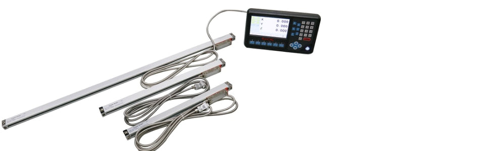 3-Axis Digital Read Out DRO Glass Scale Kit for Milling Machine on Knee (X, Y, Z)