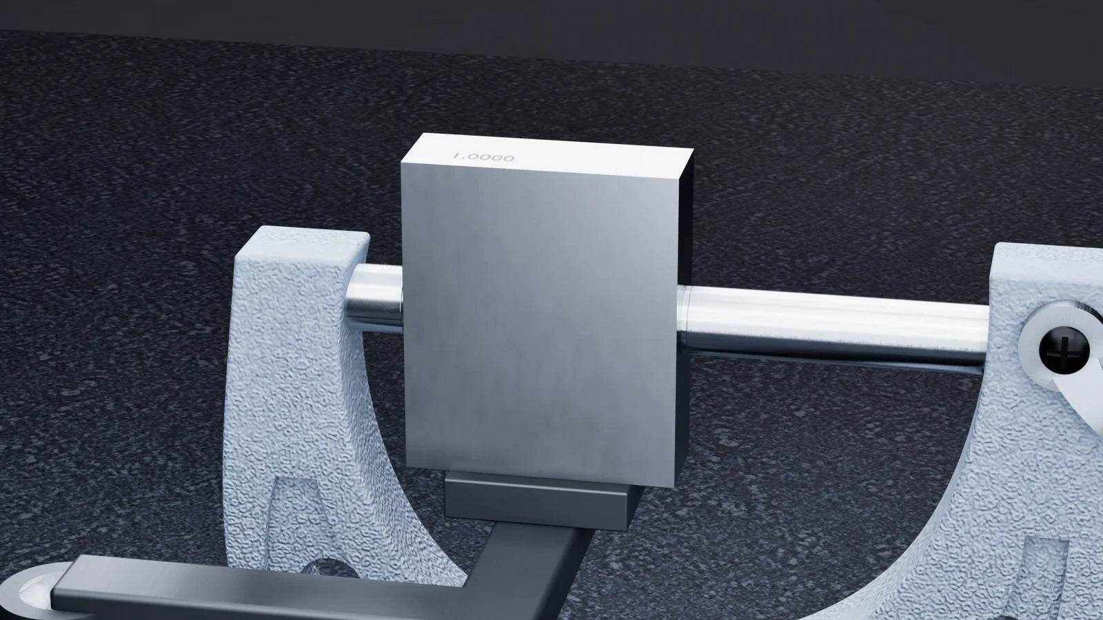 Accusize gage block reference for checking a micrometer