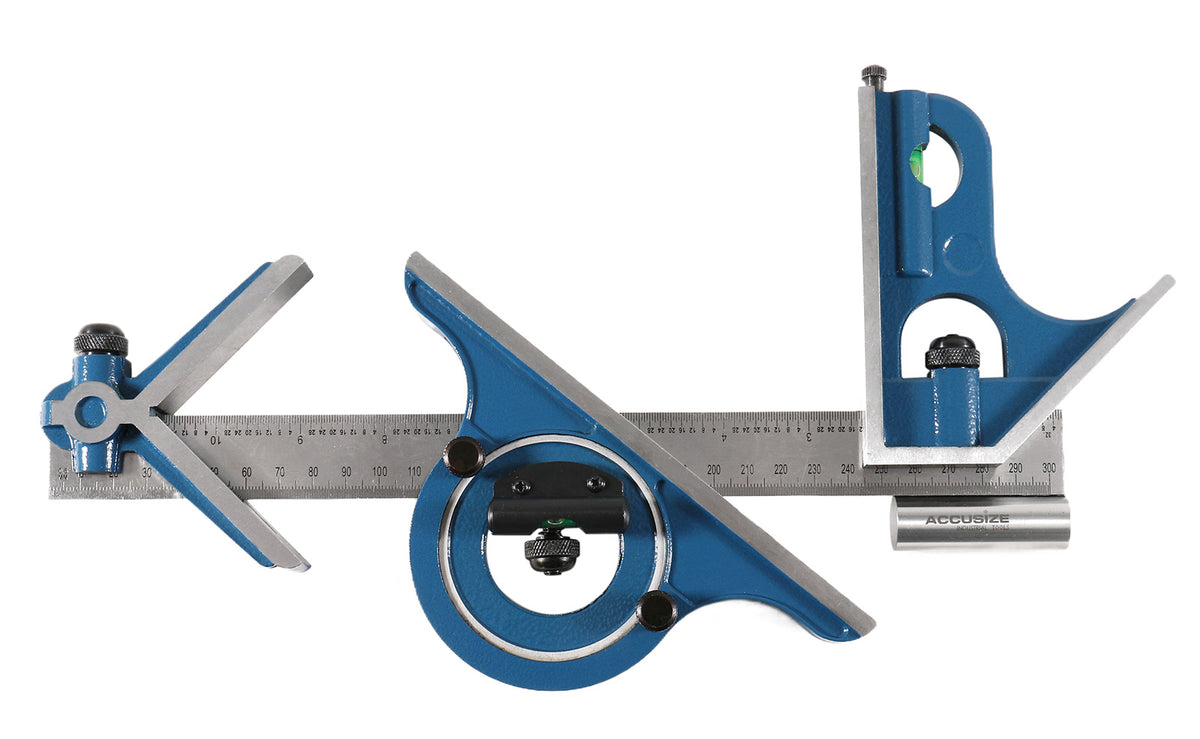 Combination Square Set, 12''/300mm, 4 Pcs/Set, 0000-8108