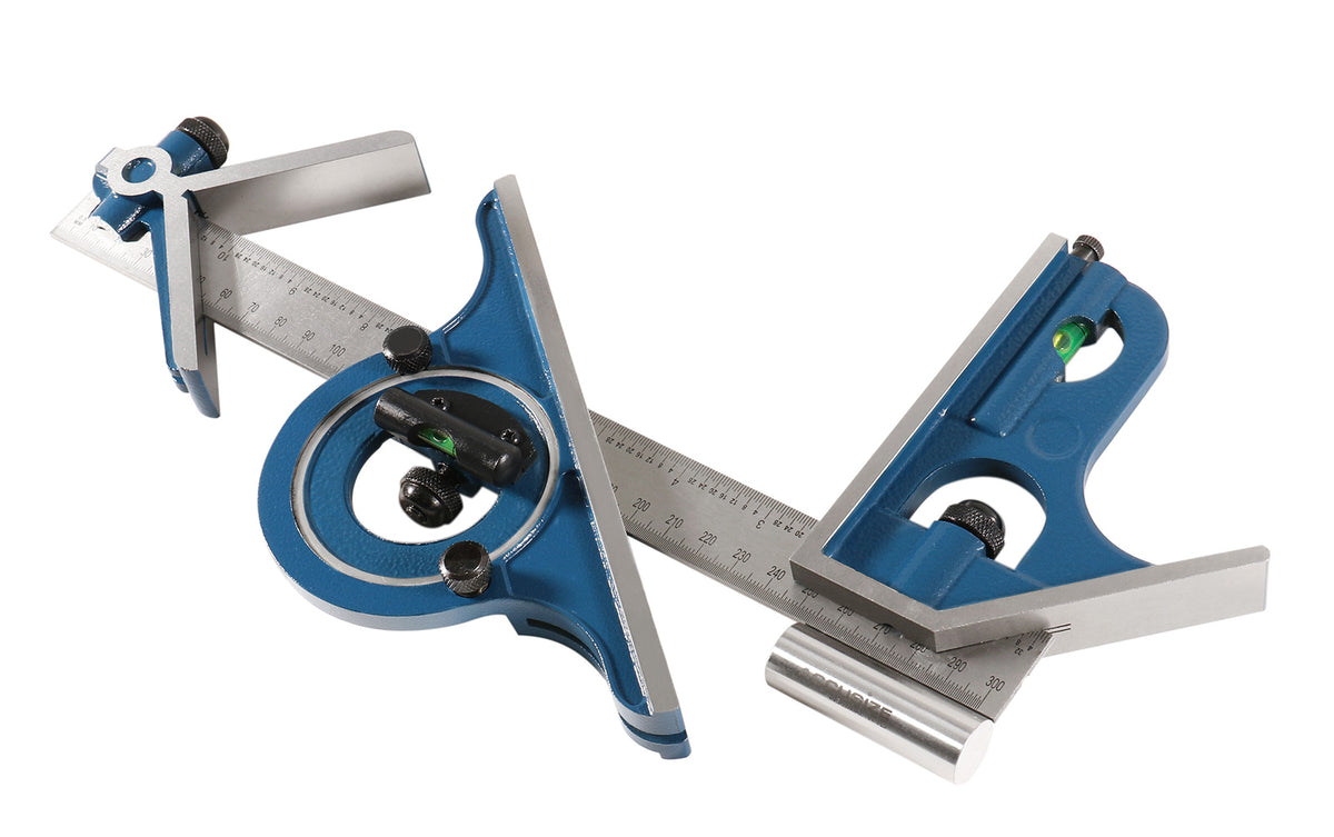 Combination Square Set, 12''/300mm, 4 Pcs/Set, 0000-8108