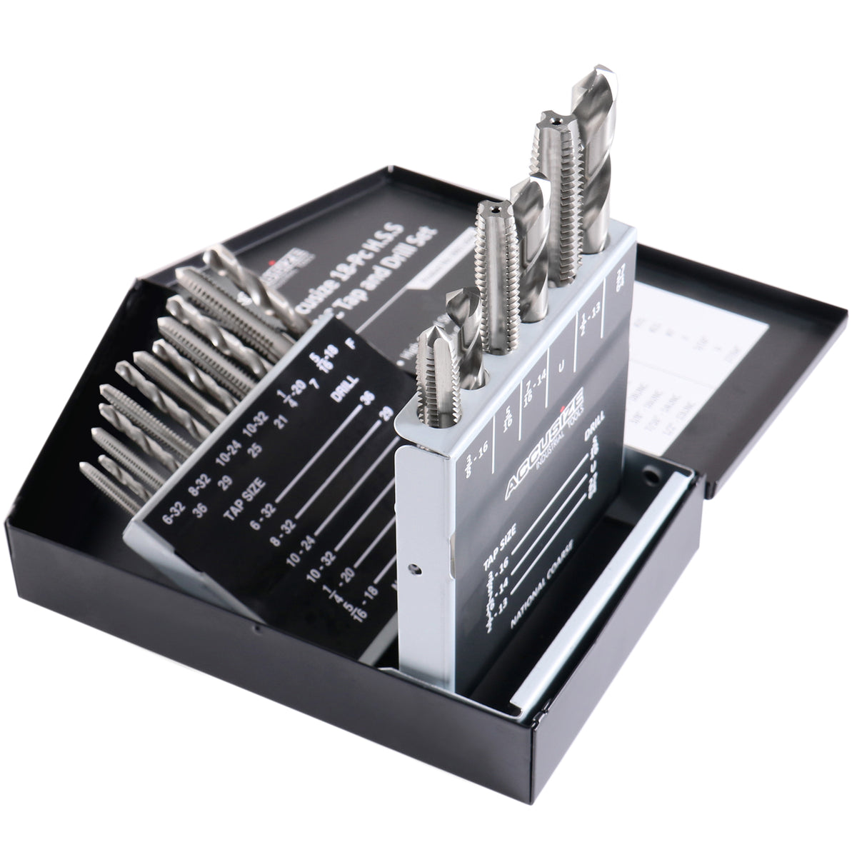 HSS Tap and Drill Set, UNC, 18 Pc, 0001-0040