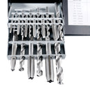 18 Pc H.S.S. Tap and Drill Set, U.N.C., 0001-0040