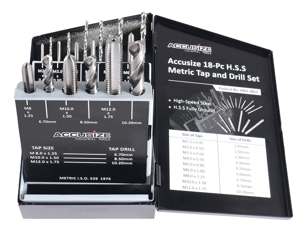 H.S.S. Tap & Drill Sets (UNF, UNC and Metric)