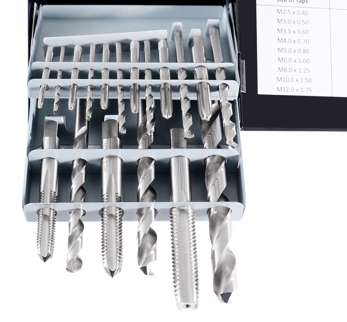 Metric 18 Pc H.S.S. Tap and Drill Set, 0001-0052