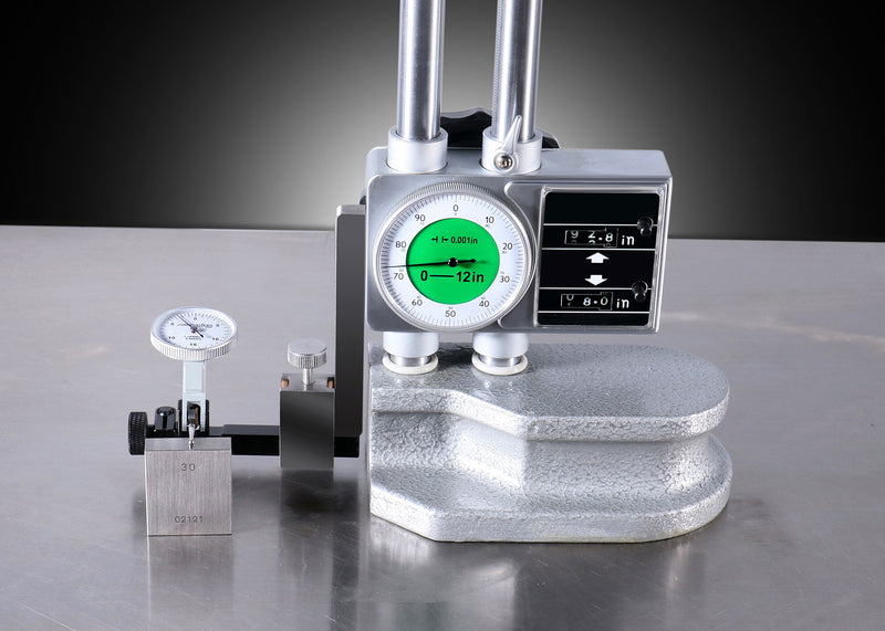 Accusize Industrial Tools Height Gauge Adaptor with Clamps, 0002-0881, working with a test indicator