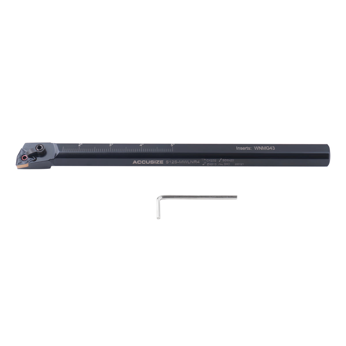 3/4'' x 10'' Oal Right Hand S-Mwln Heavy-Duty Boring Bars with Wnmg43 Insert(Oxide Body), 0028-1969