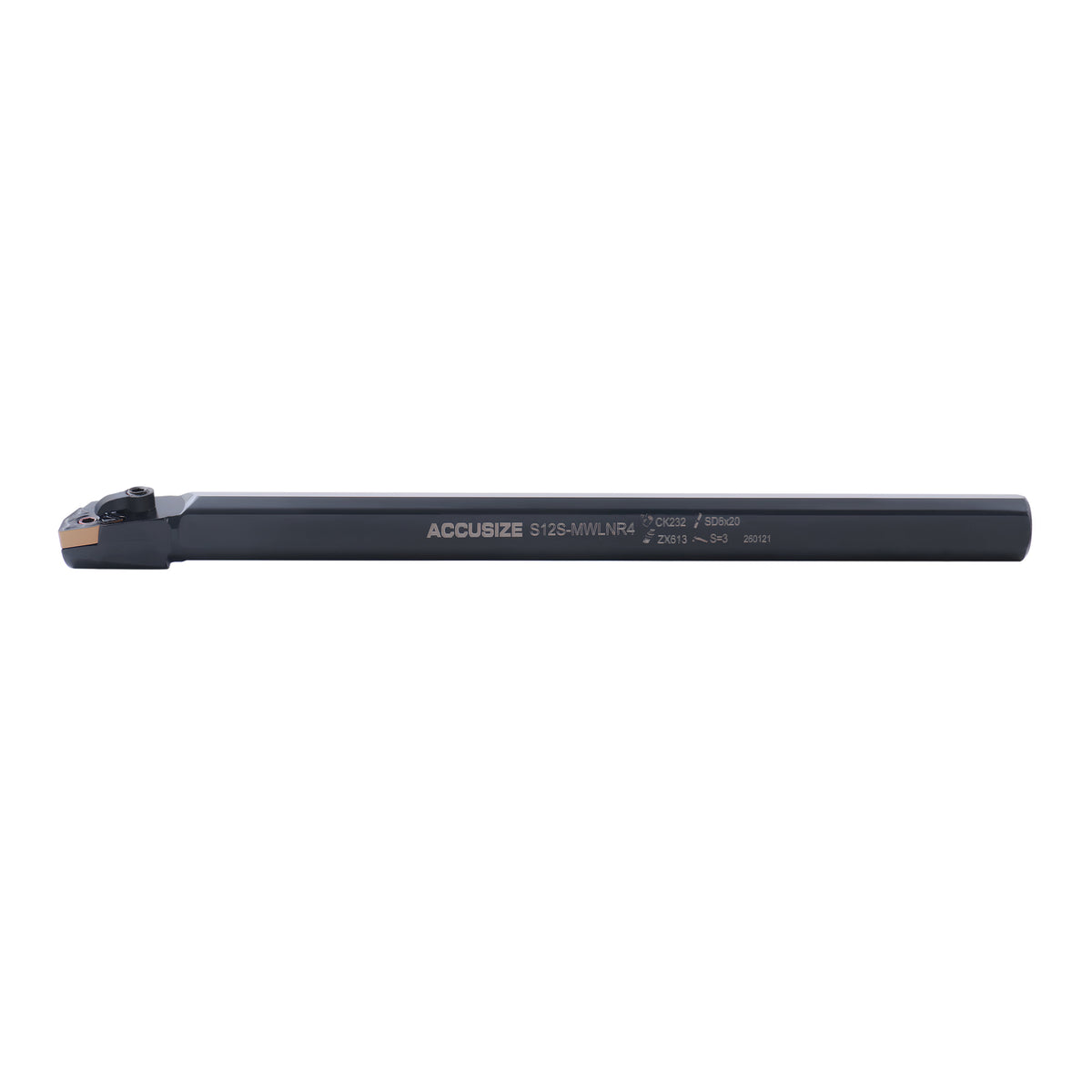 3/4'' x 10'' Oal Right Hand S-Mwln Heavy-Duty Boring Bars with Wnmg43 Insert(Oxide Body), 0028-1969