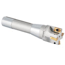 1-1/2'' Diameter by 6-1/8'' Oal 90 Degree R8 Shank Indexable End Mill with 4 Apkt1604 Carbide Inserts, 0028-6905