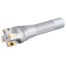 1-1/2'' Diameter by 6-1/8'' Oal 90 Degree R8 Shank Indexable End Mill with 4 Apkt1604 Carbide Inserts, 0028-6905