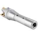 1-1/2'' Diameter by 6-1/8'' Oal 90 Degree R8 Shank Indexable End Mill with 4 Apkt1604 Carbide Inserts, 0028-6905