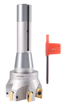 2-1/2'' Cutting Diameter by 6-1/8'' Oal 90 Degree R8 Shank Indexable End Mill with 6 Apkt1604 Carbide Inserts, 0028-6907