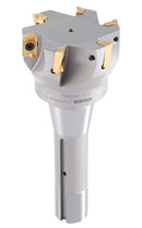 2-1/2'' Cutting Diameter by 6-1/8'' Oal 90 Degree R8 Shank Indexable End Mill with 6 Apkt1604 Carbide Inserts, 0028-6907