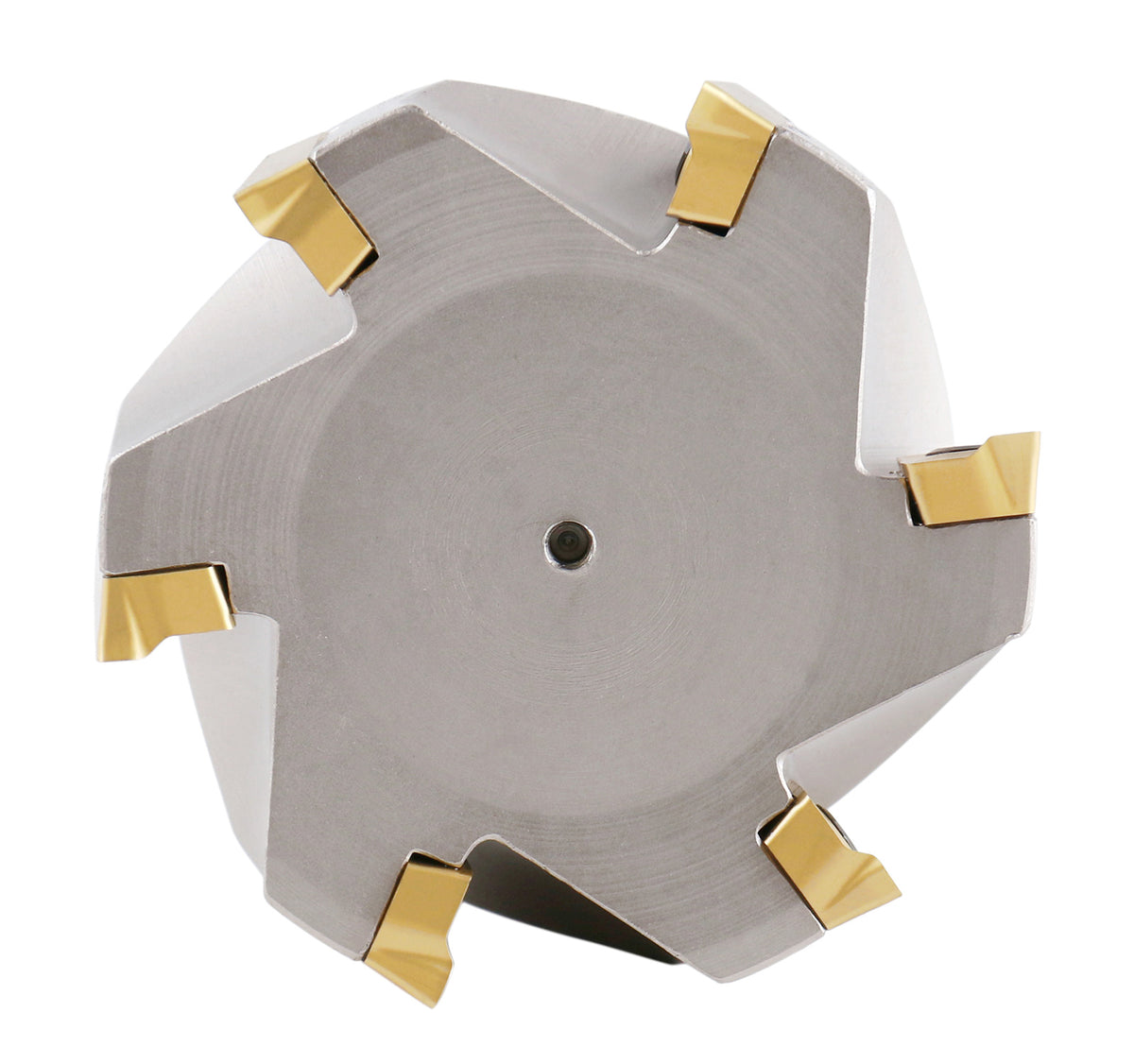 2-1/2'' Cutting Diameter by 6-1/8'' Oal 90 Degree R8 Shank Indexable End Mill with 6 Apkt1604 Carbide Inserts, 0028-6907