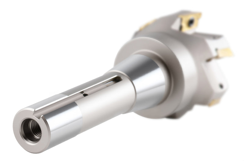 2-1/2'' Cutting Diameter by 6-1/8'' Oal 90 Degree R8 Shank Indexable End Mill with 6 Apkt1604 Carbide Inserts, 0028-6907