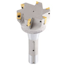 3 inch Cutting Diameter x 6-1/4'' Oal 90 Degree R8 Shank Indexable End Mill with 6 Apkt1604 Carbide Inserts, 0028-6908