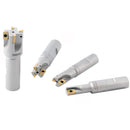 4 Pc 90 Deg Indexable End Mill Set with Apkt11t3 Inserts, Cutter Diameter Includes 1/2'', 5/8'', 3/4'' and 1'', 0028-8416