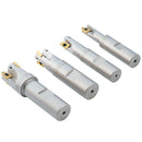 4 Pc 90 Deg Indexable End Mill Set with Apkt11t3 Inserts, Cutter Diameter Includes 1/2'', 5/8'', 3/4'' and 1'', 0028-8416