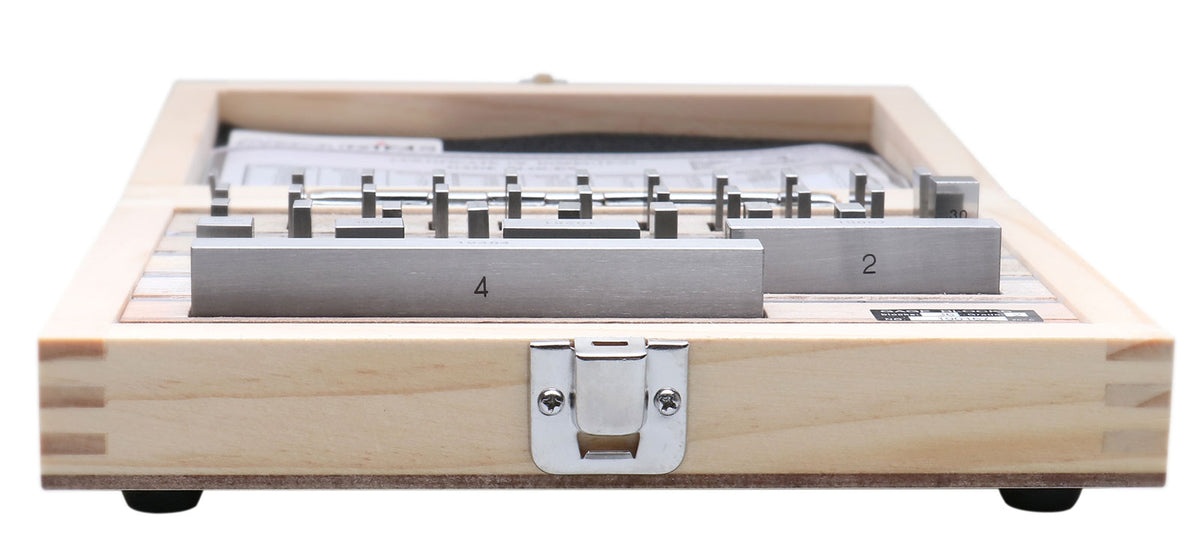 36 Pc Steel Gage Block Set, Grade As-2 Asme B89.1.9-2002, with Mfg Certificate, 0036-6001
