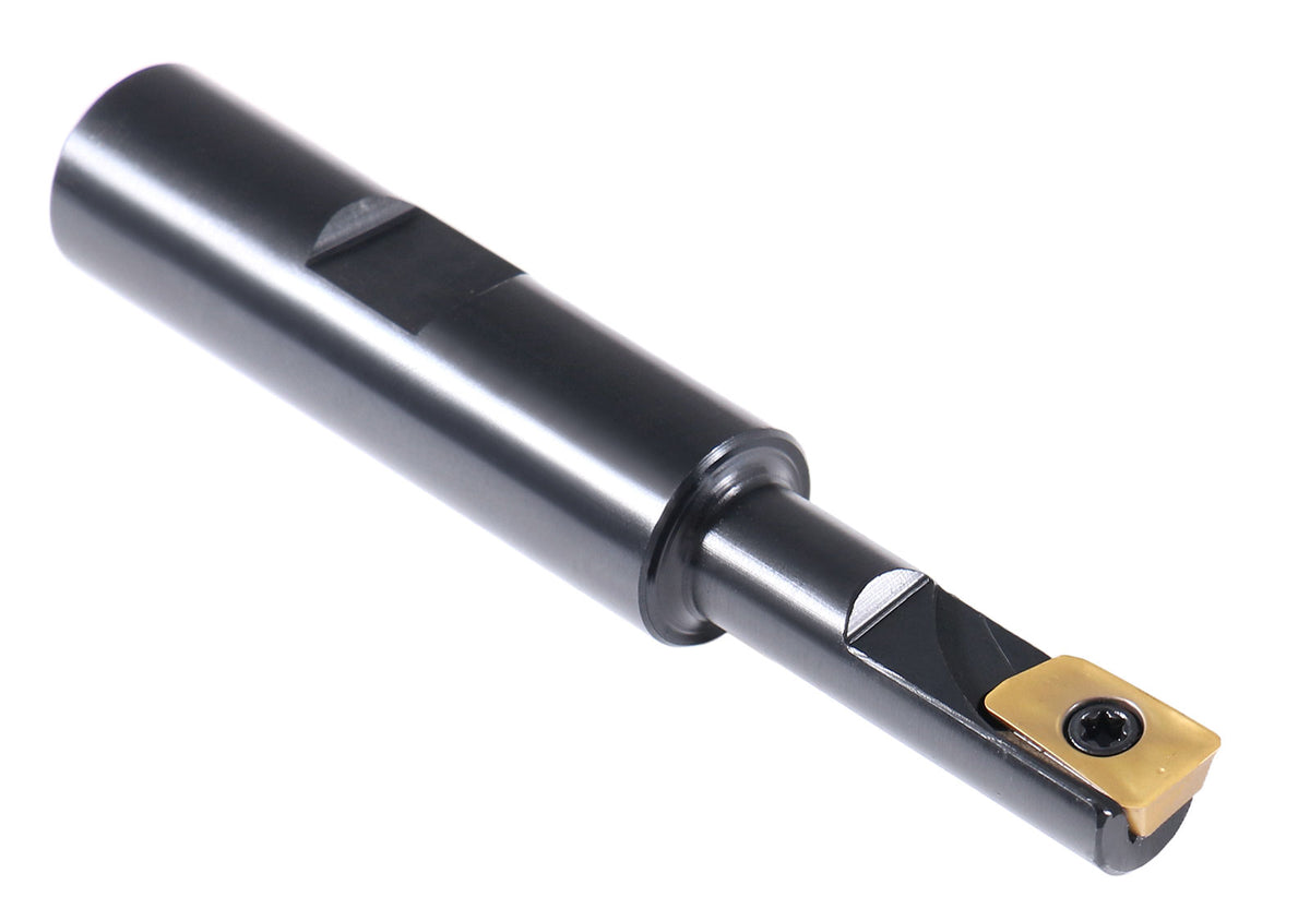 '- 3/8'' 90 Deg Square Shoulder Indexable End Mill with 3'' Overall Length, Apkt11t3 Carbide Inserts, 1 Flute, 0056-0912