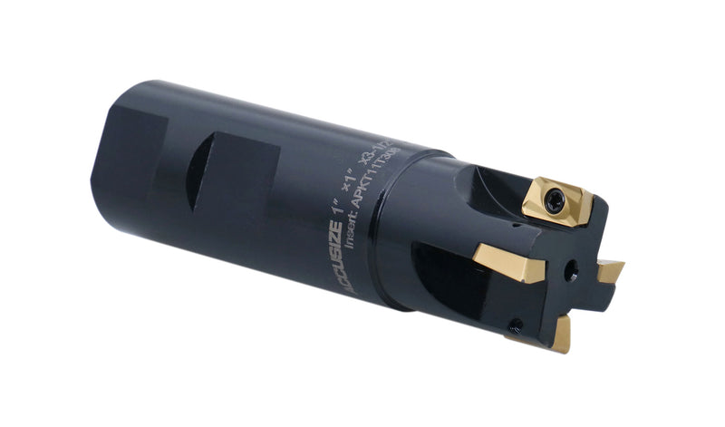 90 Degree Square Shoulder Indexable End Mill w/ Carbide APKT Inserts