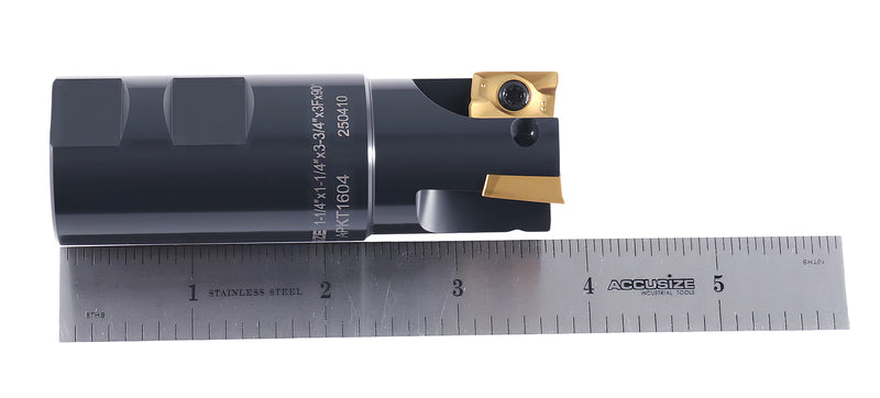1-1/4'' 90 Deg Square Shoulder Indexable End Mill with Apkt1604 Inserts, 0056-0922