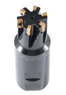 1-1/4'' 90 Deg Square Shoulder Indexable End Mill, 4-1/4'' Overall Length, Apkt11t3 Carbide Inserts, 6 Flute, 0056-0923